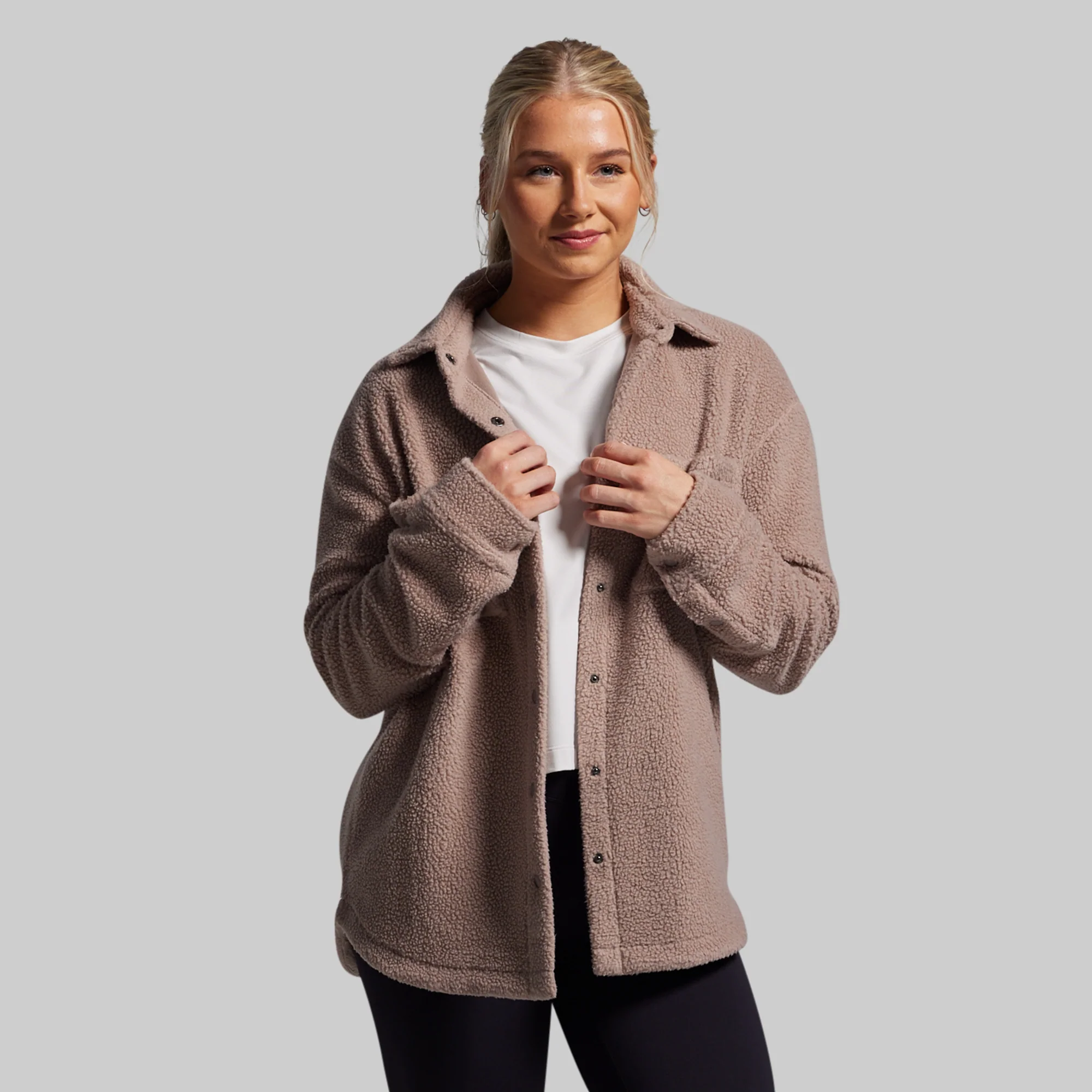 Between the Lines Fleece Jacket (Java) - Image 2