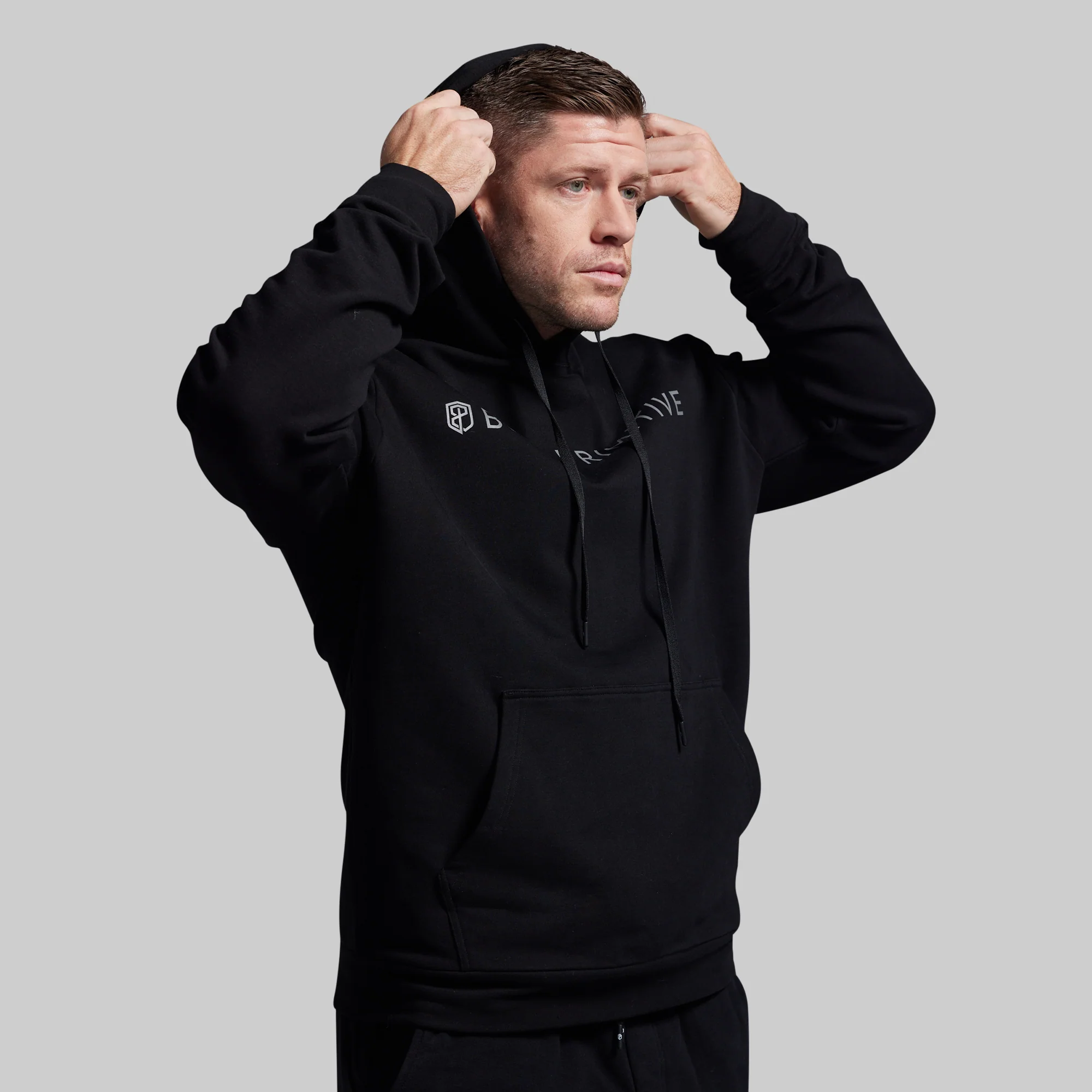 BP Classic Men's Unmatched Hoodie (Black) - Image 5