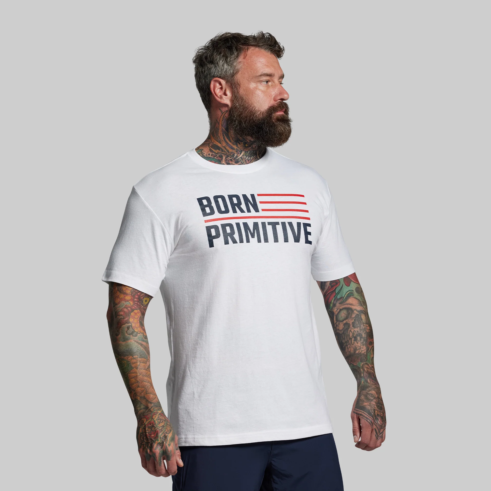 BP Flag Tee (White/Red)