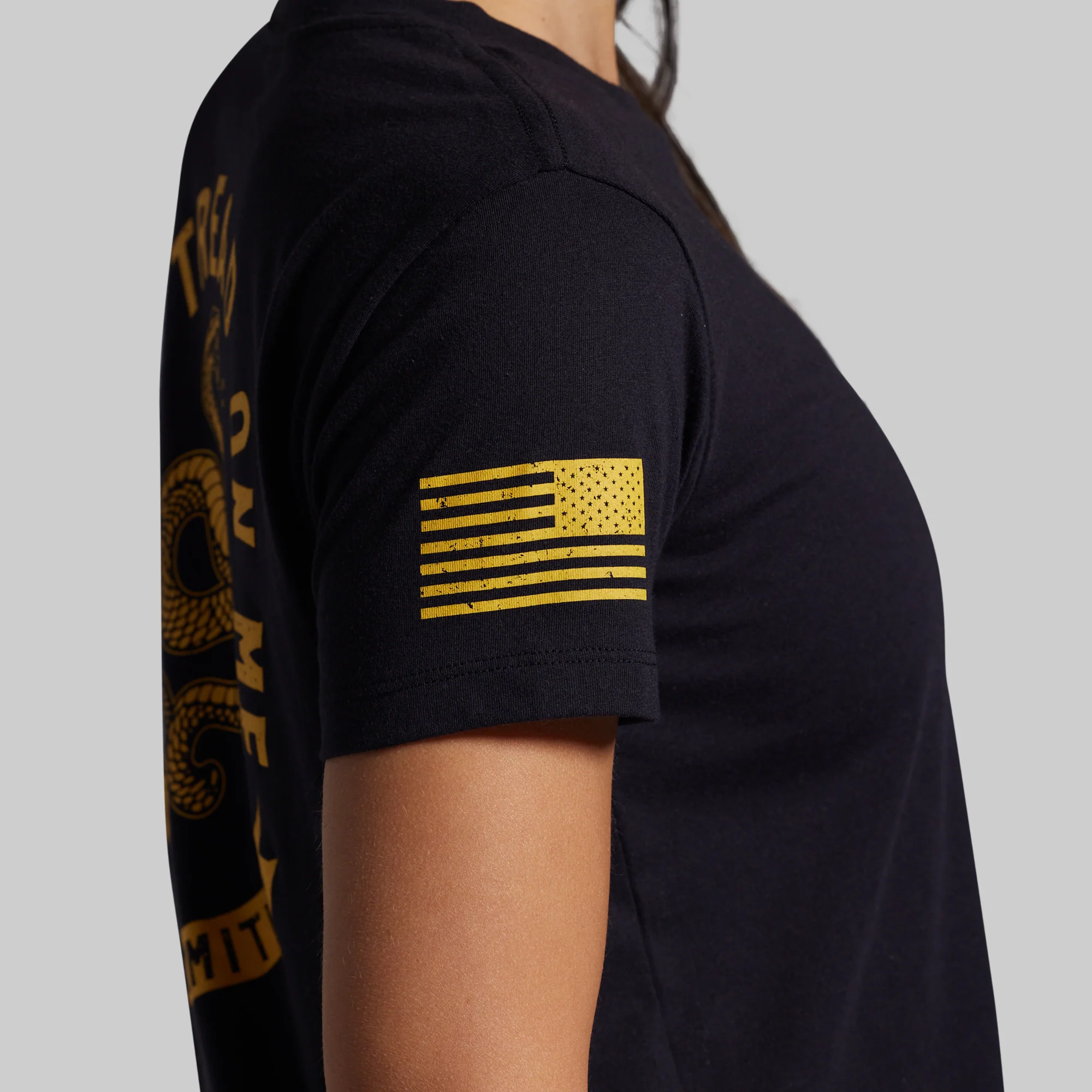 Don't Tread On Me Crop Tee (Black) - Image 3