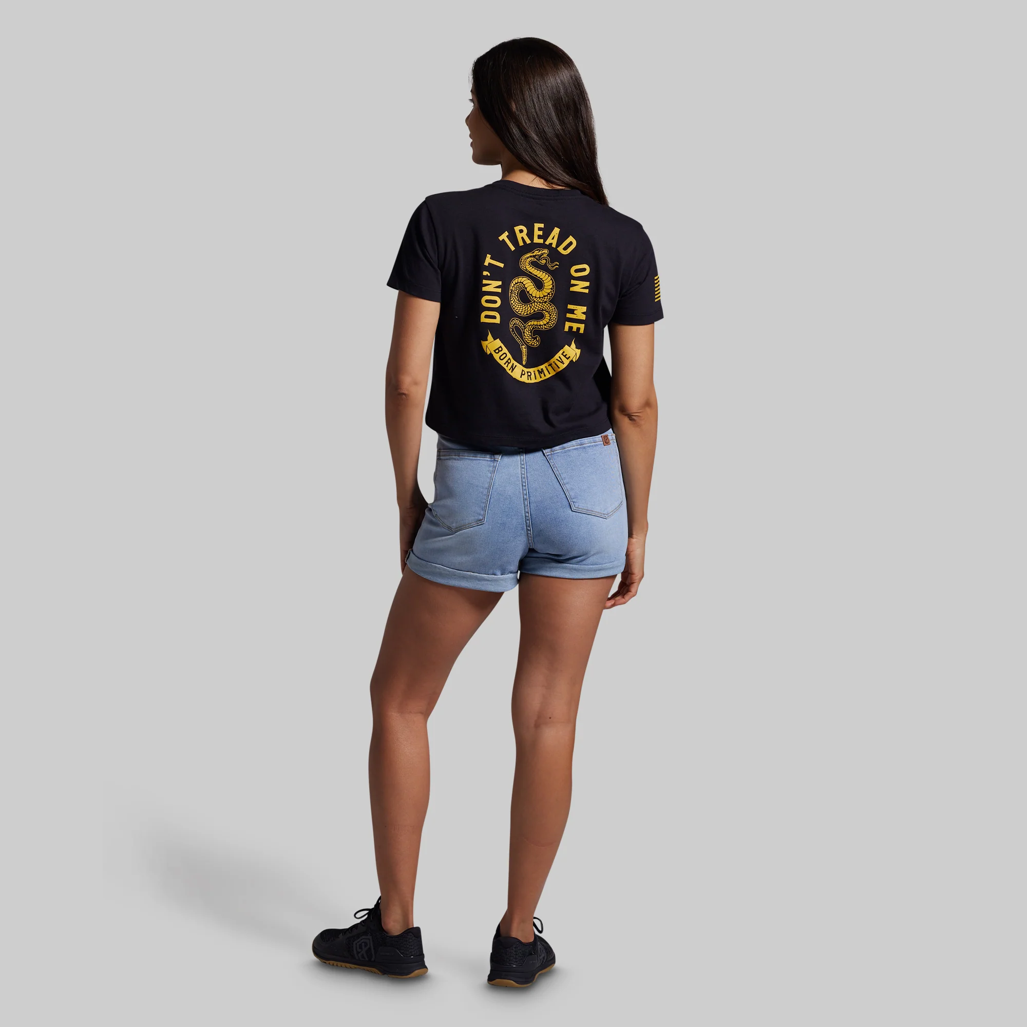 Don't Tread On Me Crop Tee (Black) - Image 4