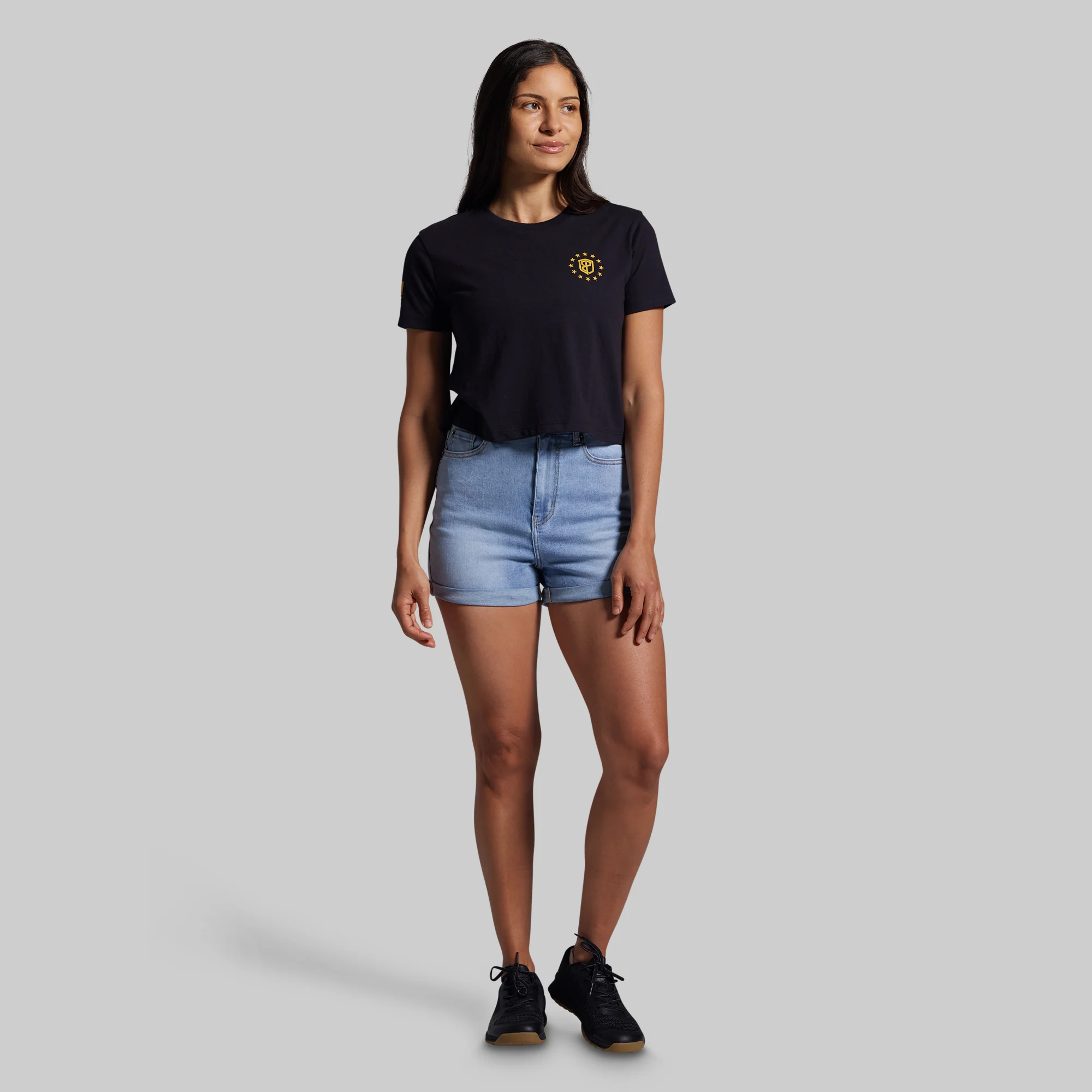 Don't Tread On Me Crop Tee (Black) - Image 5