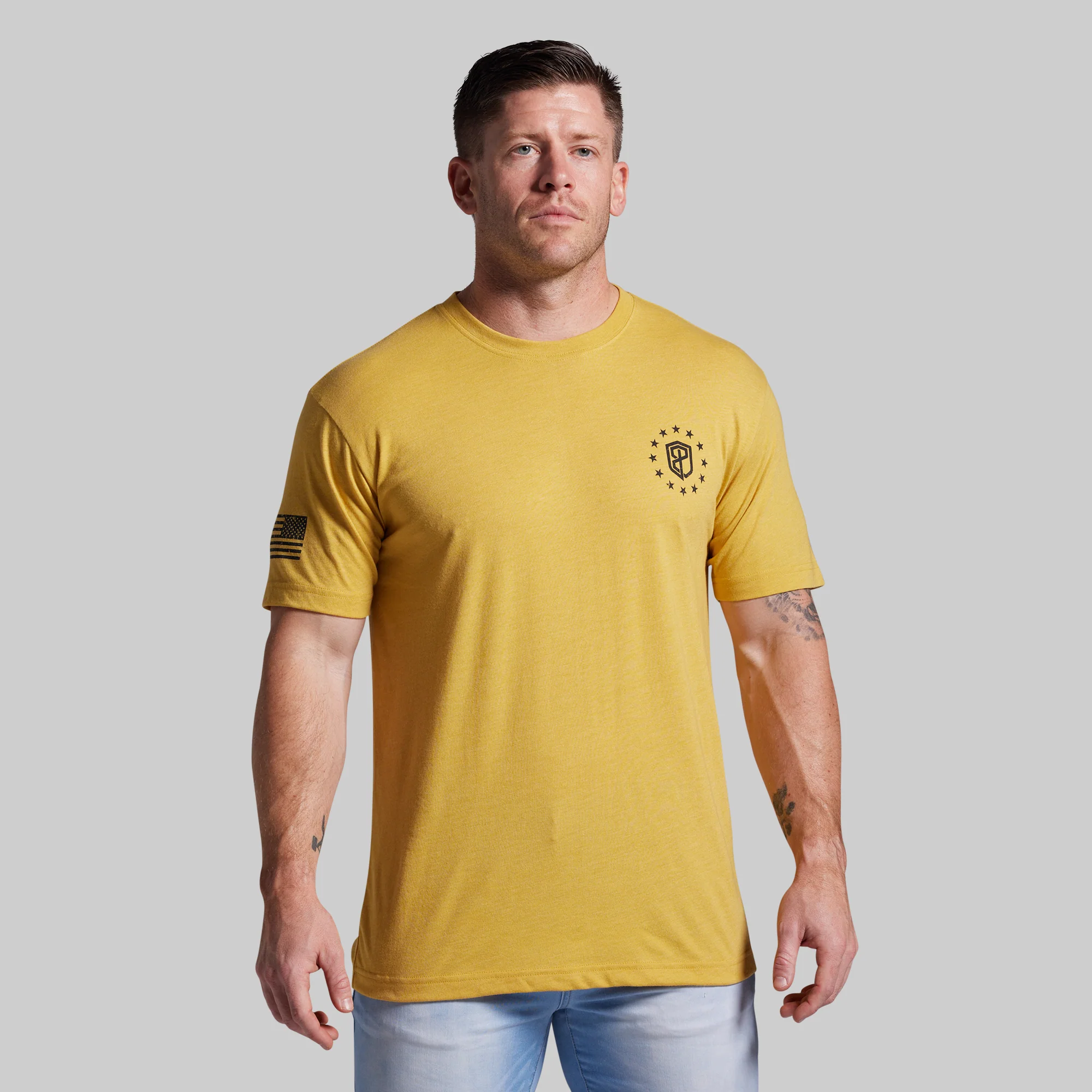 Don't Tread On Me Tee (Mustard) - Image 2