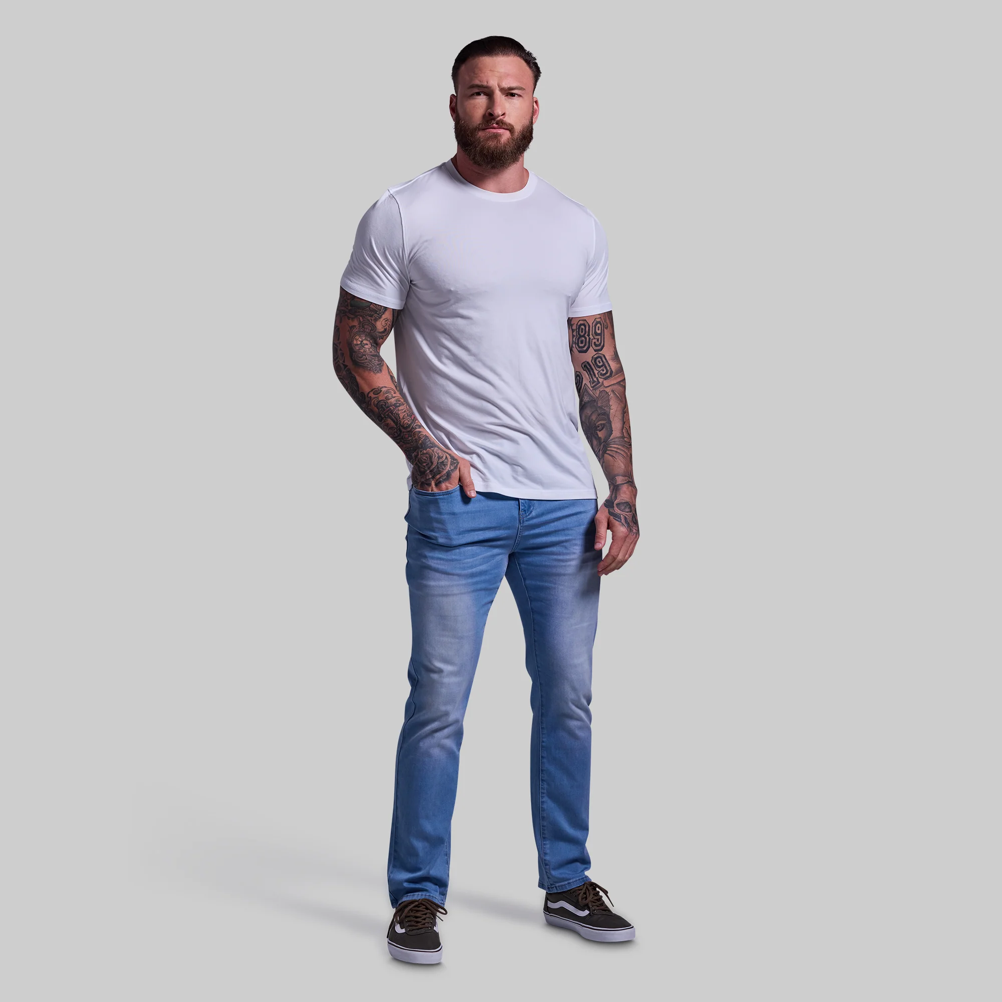 FLEX Stretchy Athletic Fit Jean (Light Wash) - Image 6