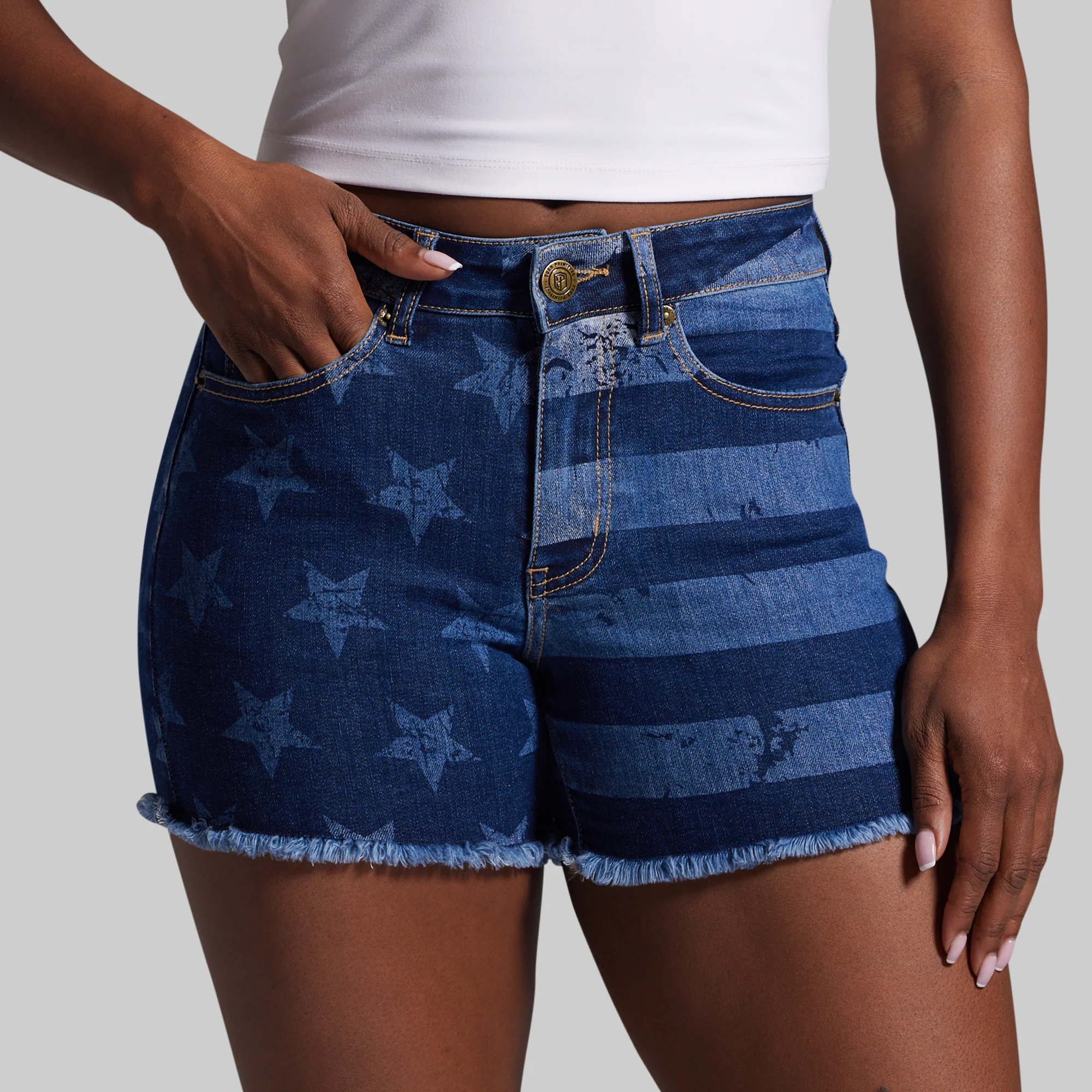 FLEX Stretchy Jean Short (Dark Americana) - Image 3