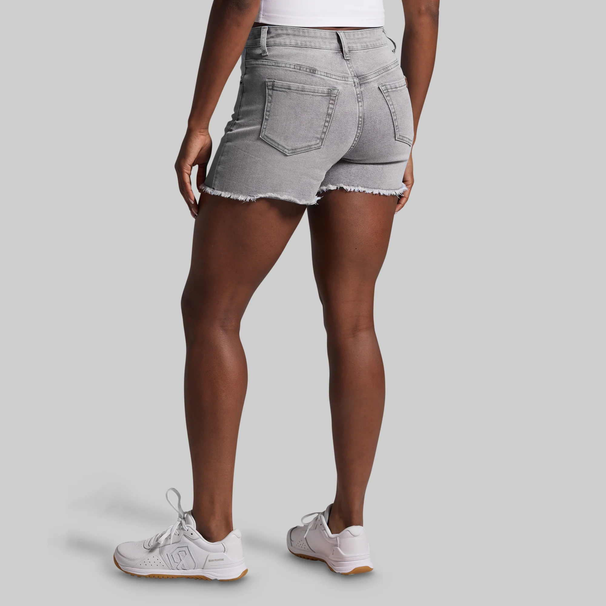 FLEX Stretchy Jean Short (Light Grey Wash) - Image 4