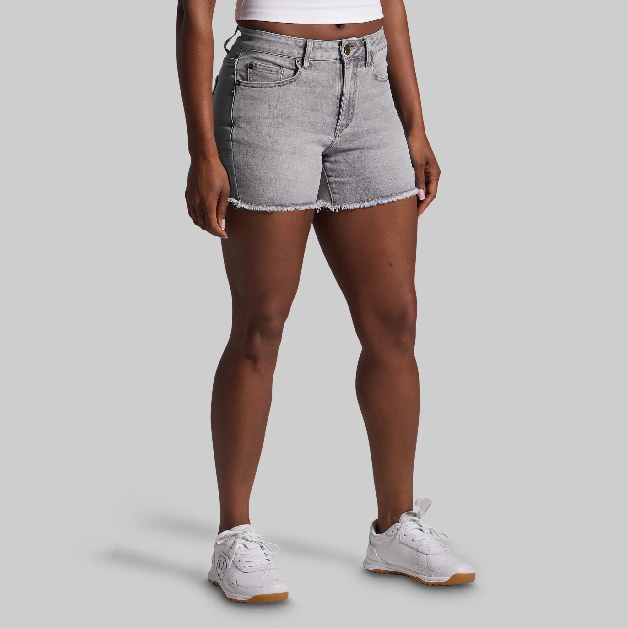 FLEX Stretchy Jean Short (Light Grey Wash) - Image 5