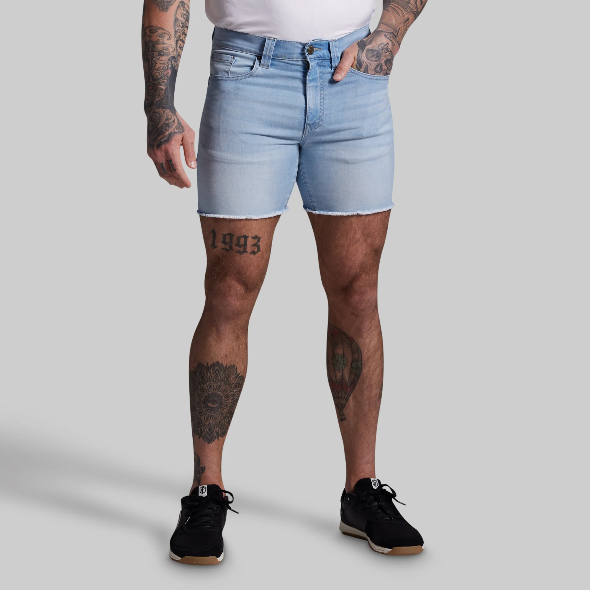 FLEX Stretchy Jort 6" (Light Fade Wash) - Image 3