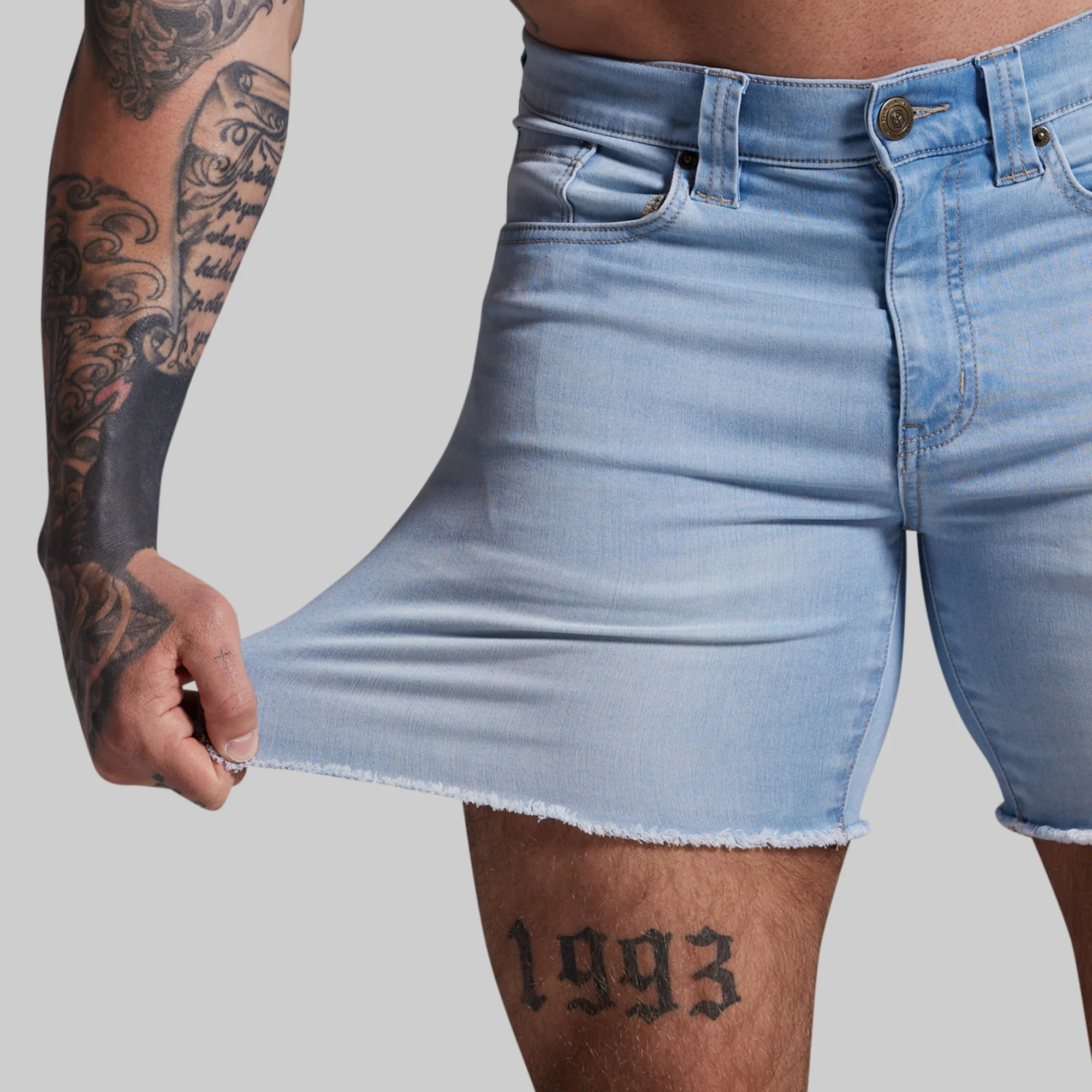 FLEX Stretchy Jort 6" (Light Fade Wash) - Image 4