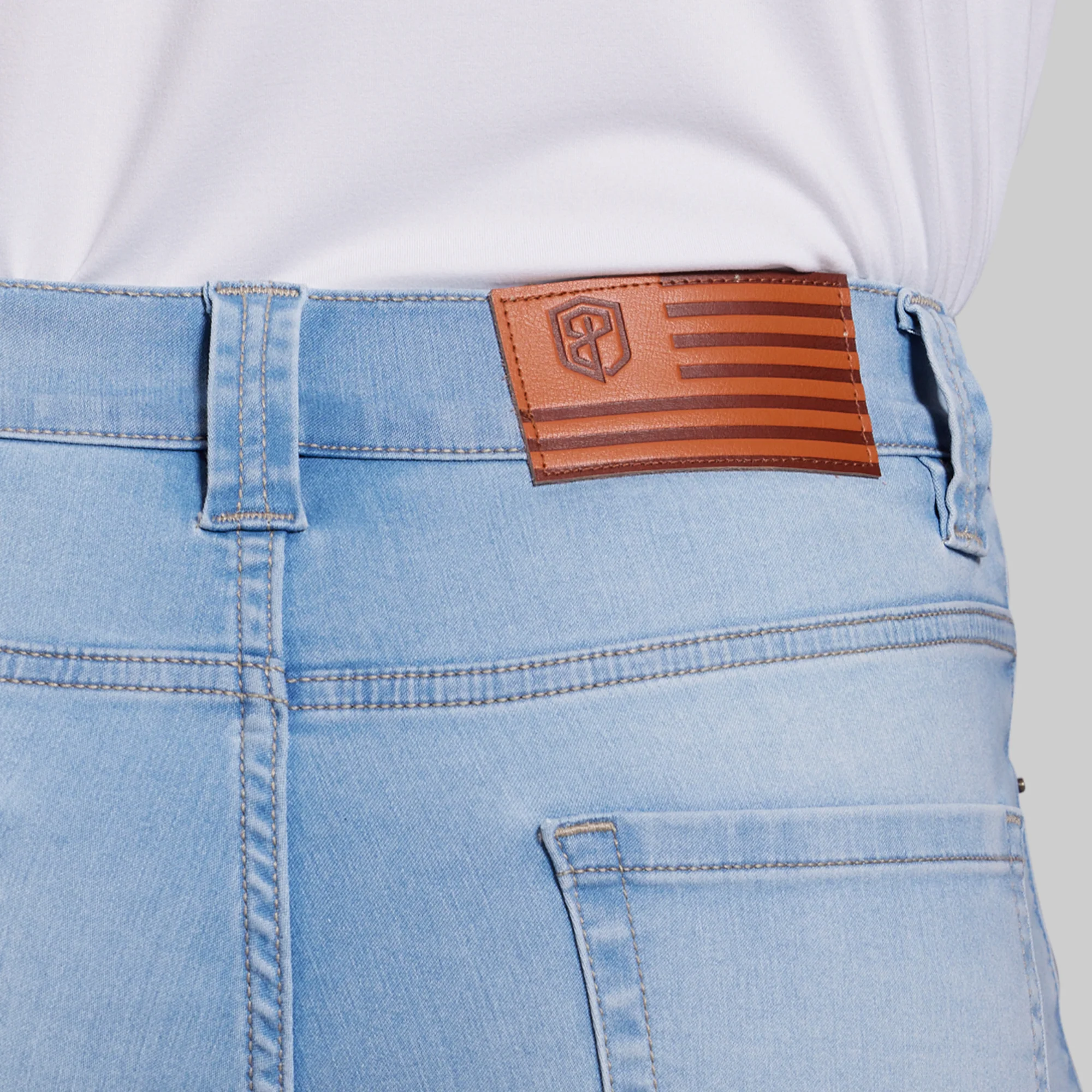 FLEX Stretchy Jort 6" (Light Fade Wash) - Image 5