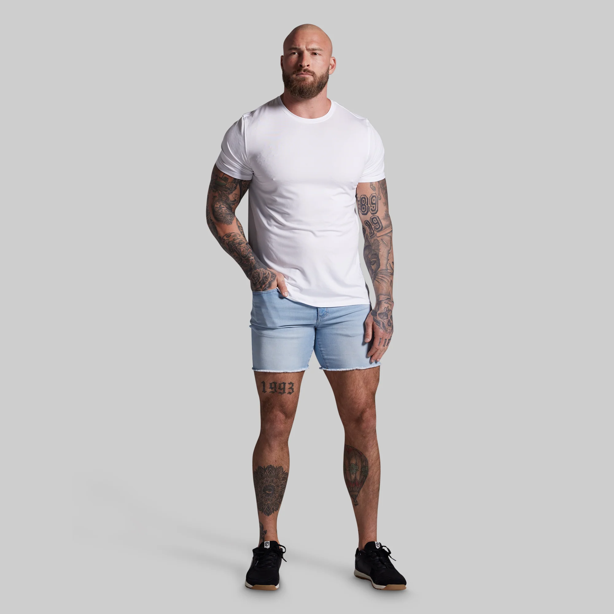 FLEX Stretchy Jort 6" (Light Fade Wash) - Image 6