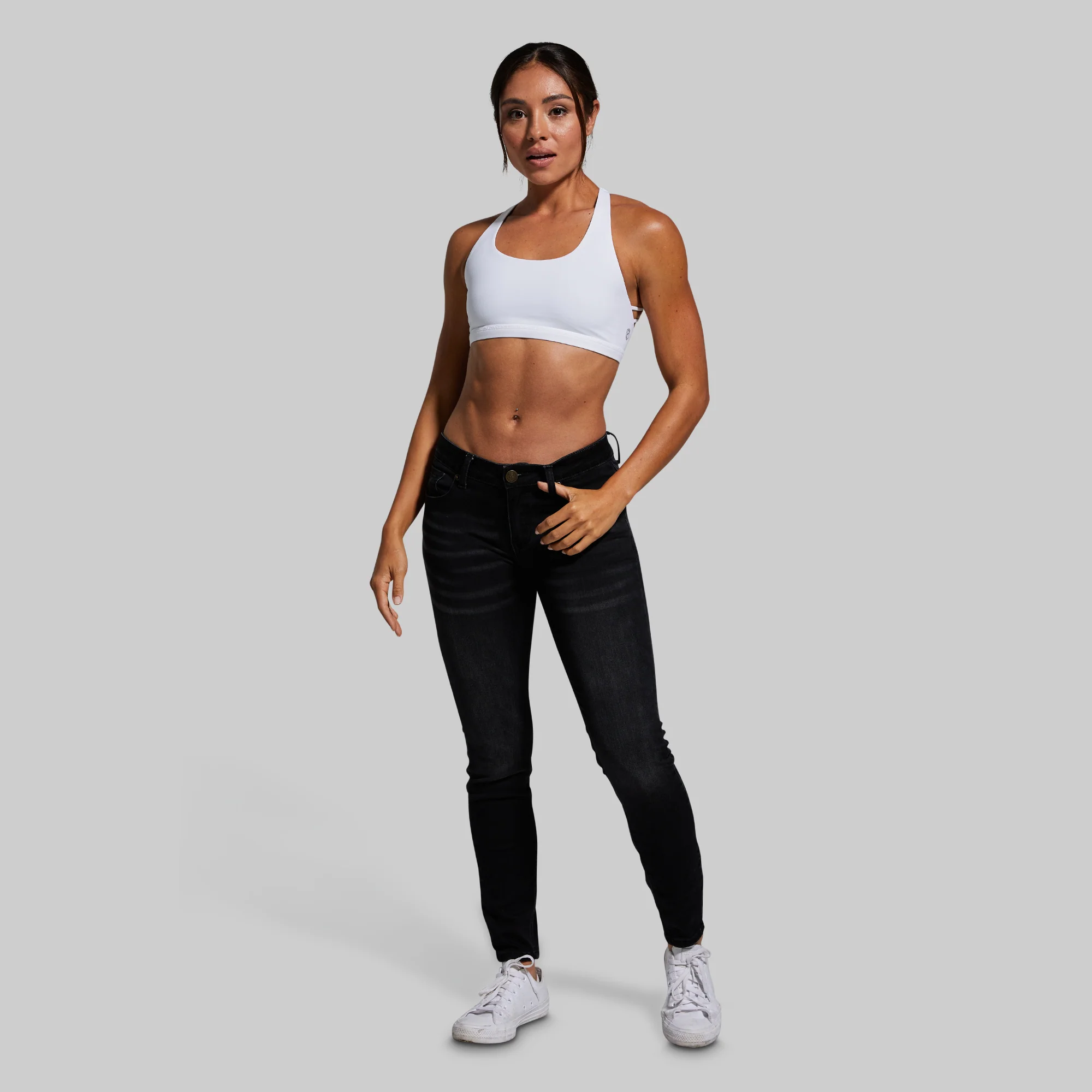 FLEX Stretchy Mid-Rise Skinny Jean (Black) - Image 5