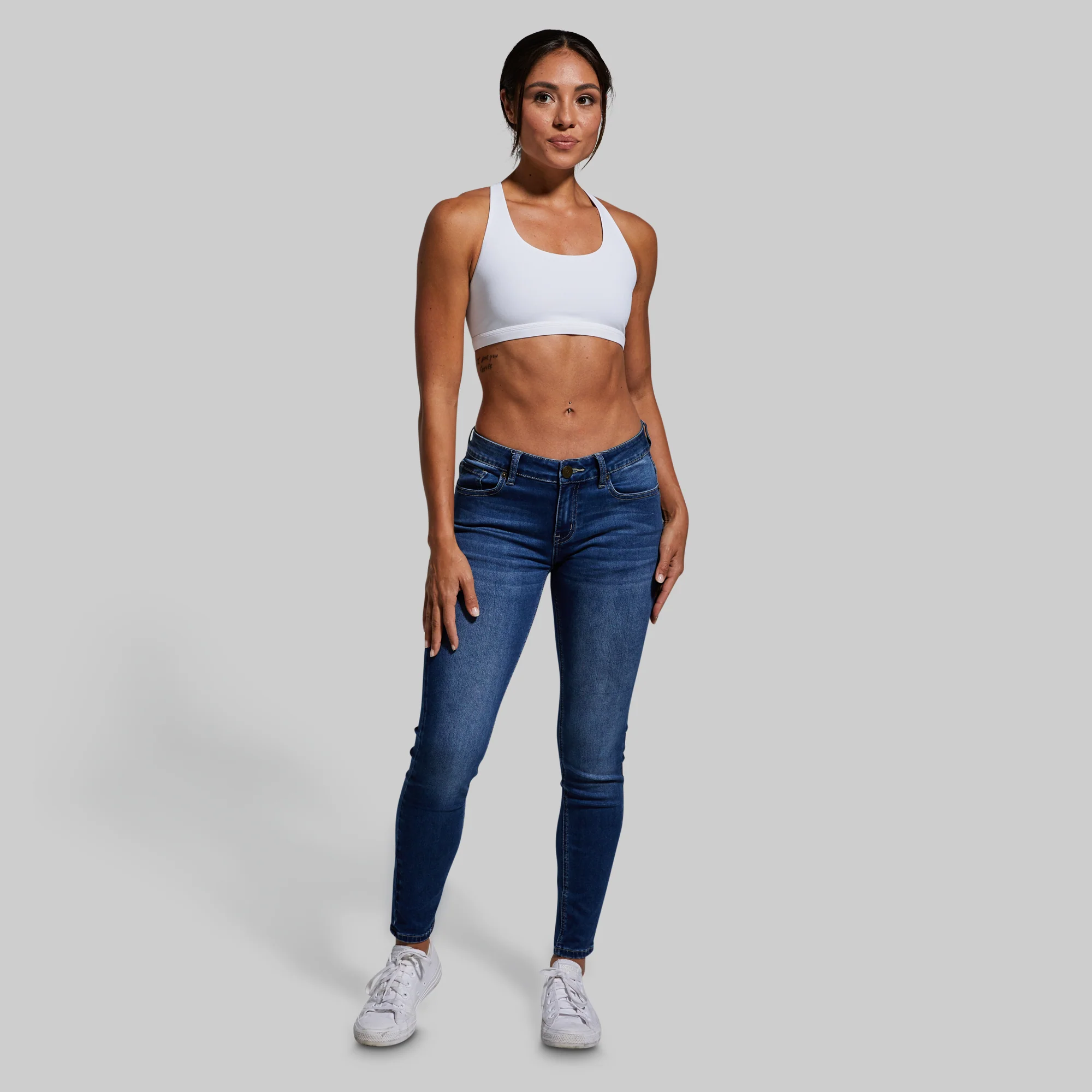 FLEX Stretchy Mid-Rise Skinny Jean (Dark Wash) - Image 5