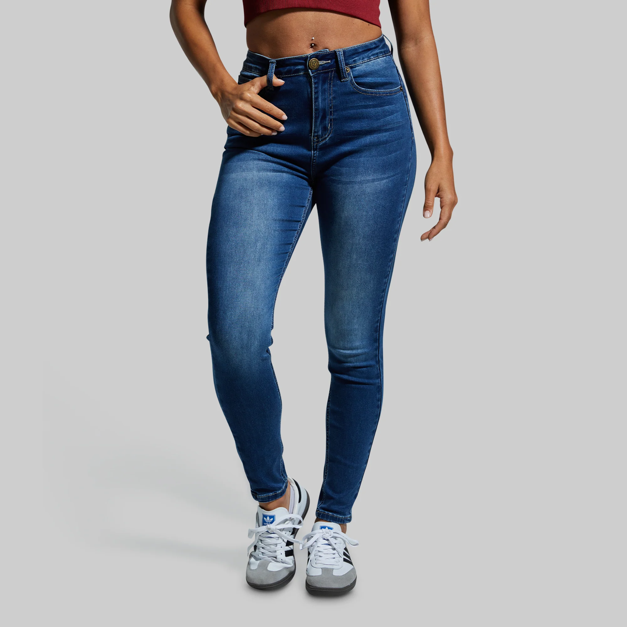 FLEX Stretchy High-Rise Skinny Jean (Dark Wash) - Image 4