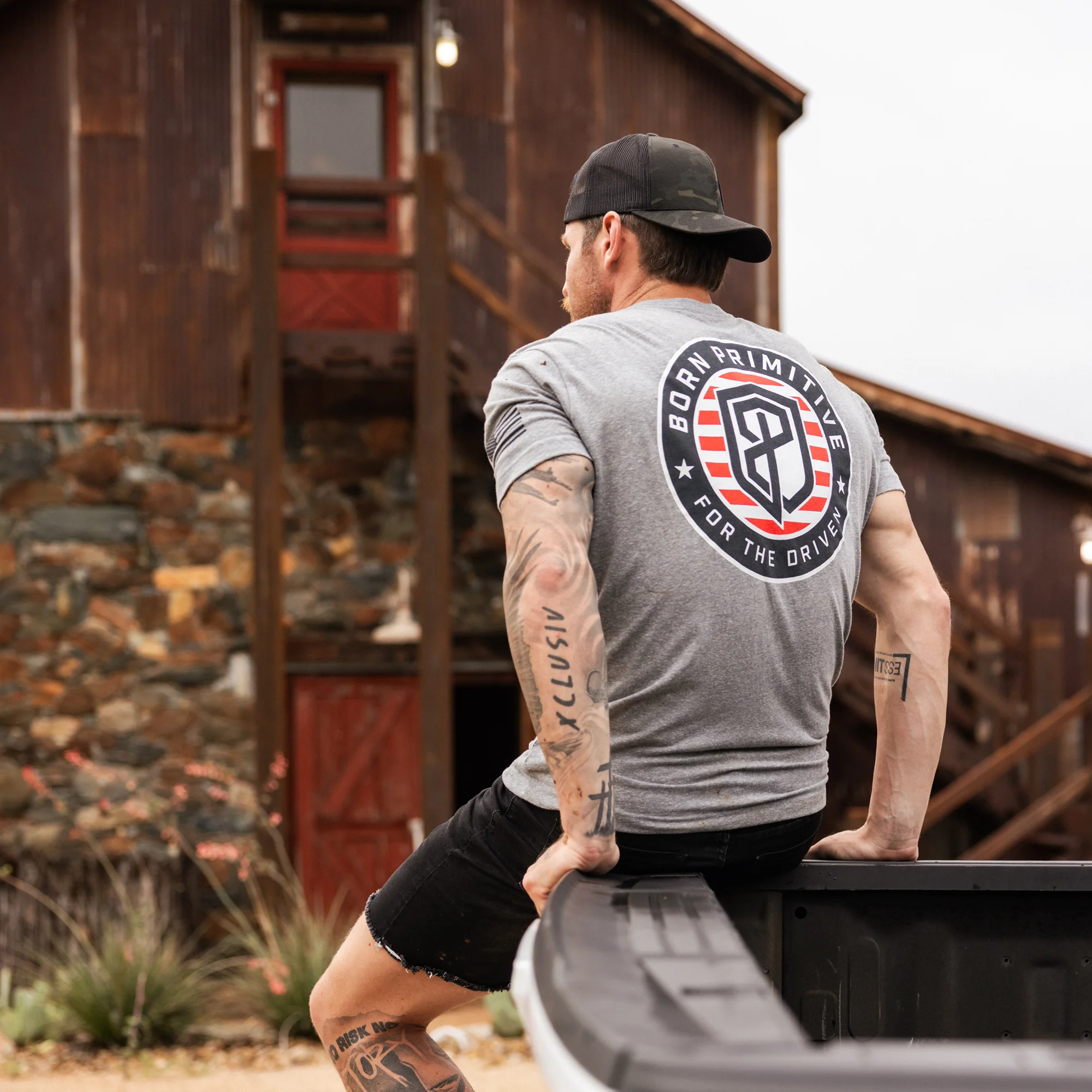 For The Driven Patriot Tee (Heather Grey) - Image 2