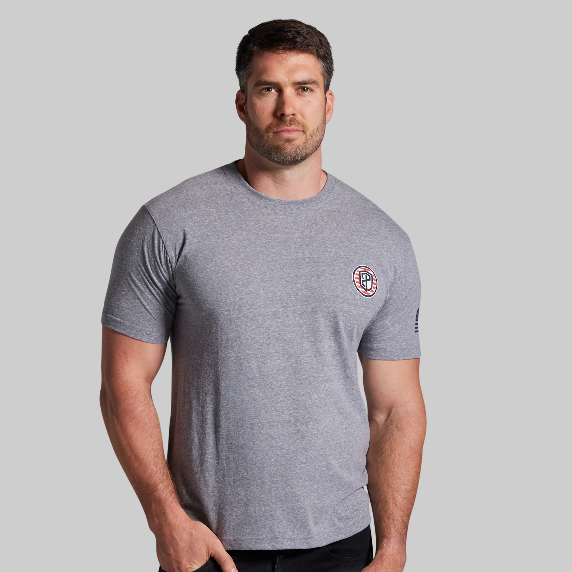 For The Driven Patriot Tee (Heather Grey) - Image 3