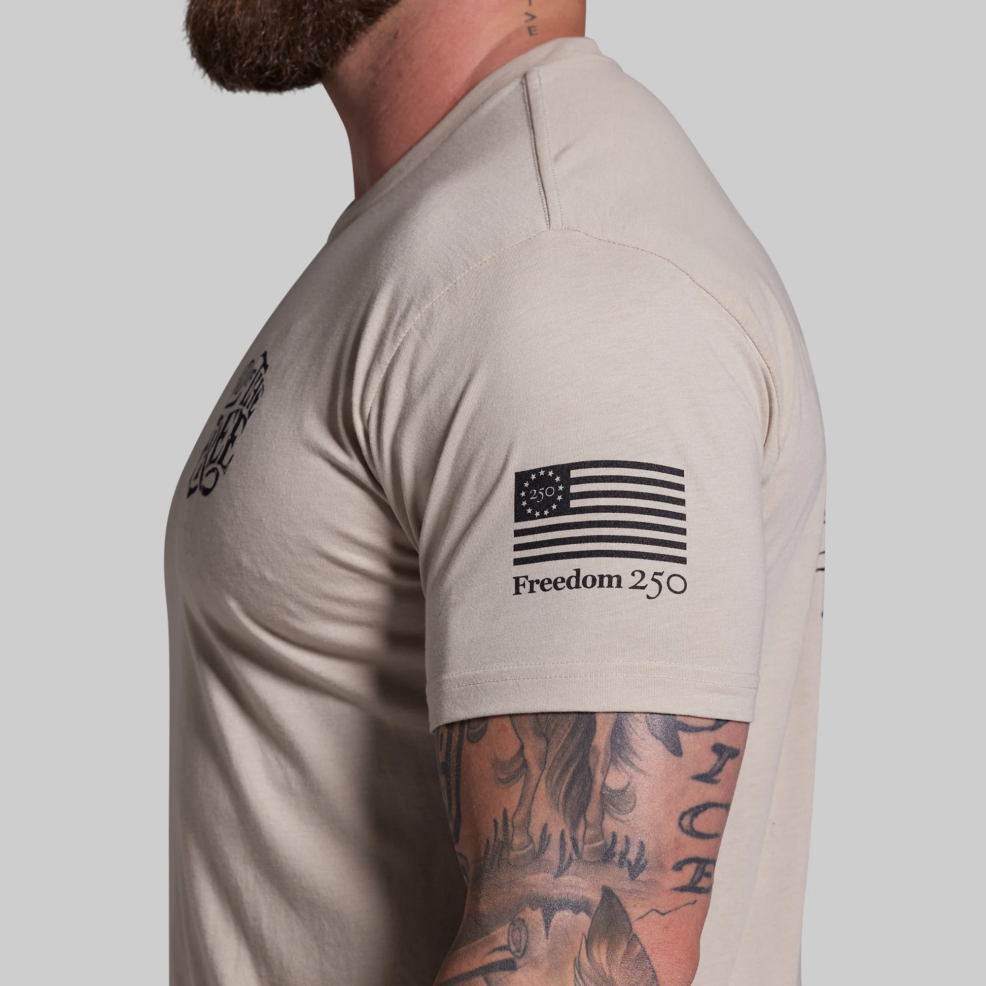 Land of the Free Tee (Tan) - Image 3