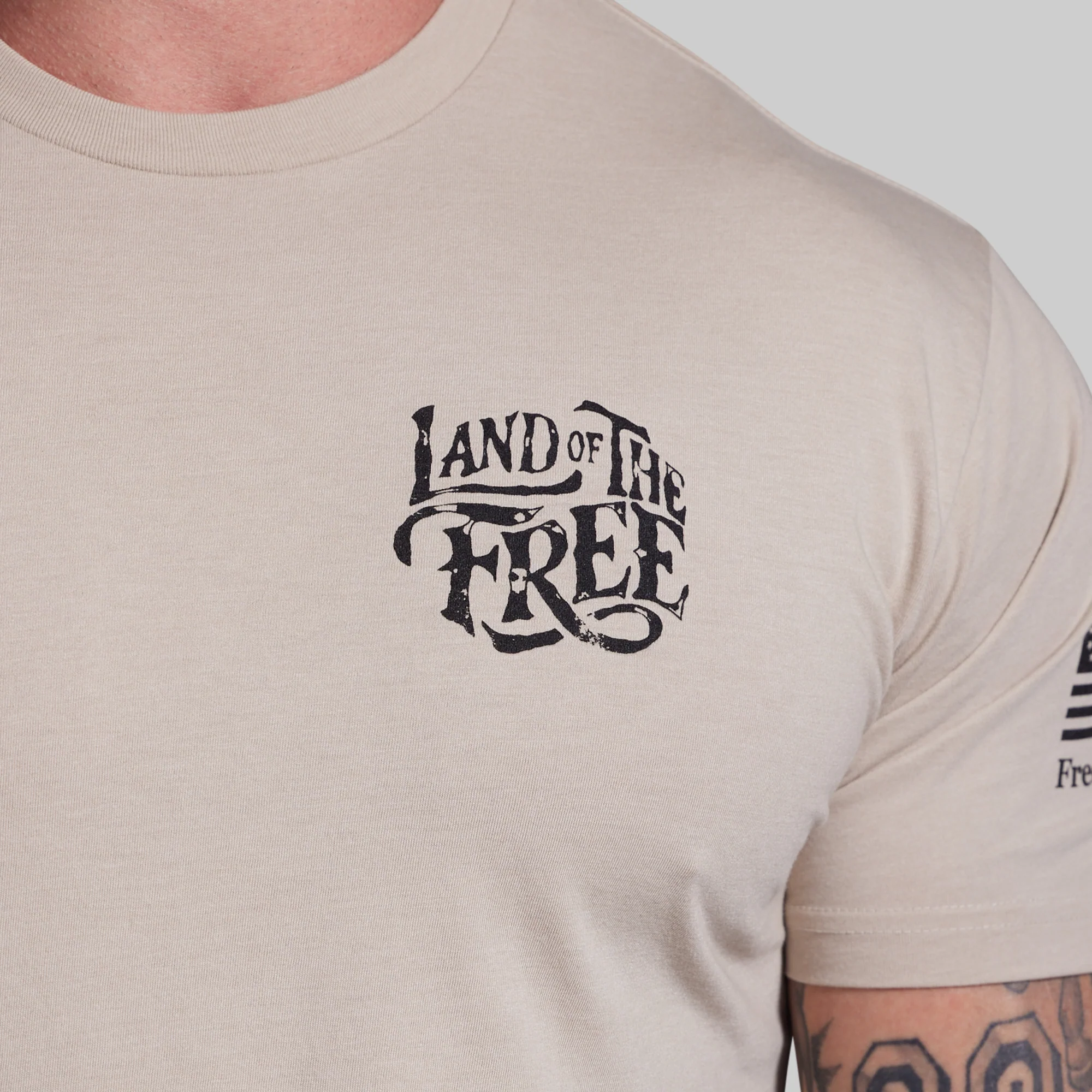 Land of the Free Tee (Tan) - Image 4