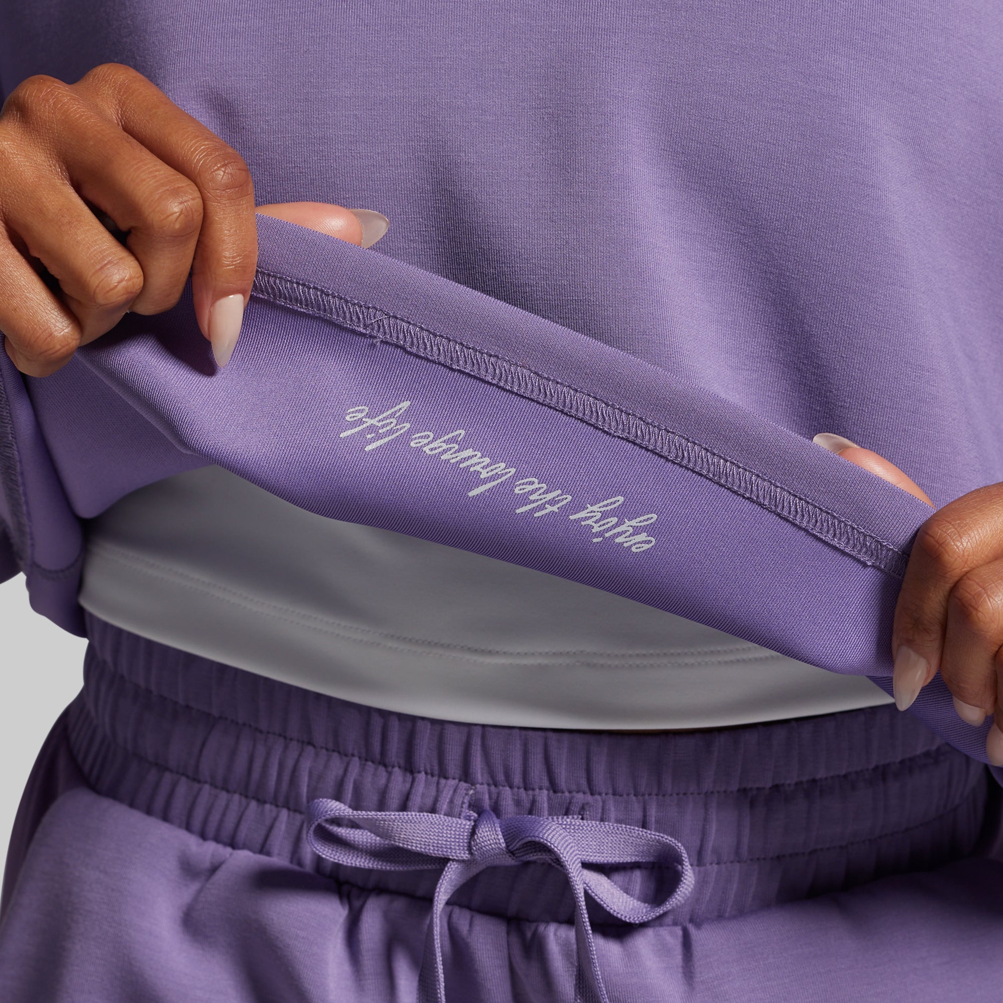 Lounge Lux Cropped Pullover (Soft Grape) - Image 5