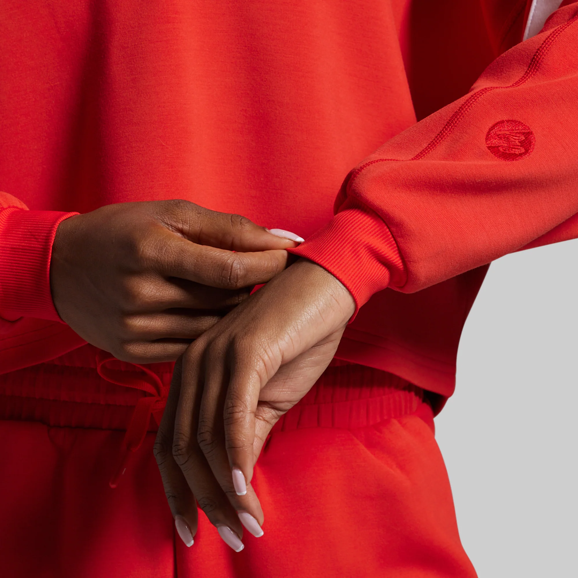 Lounge Lux Varsity Cropped Pullover (Regal) - Image 4