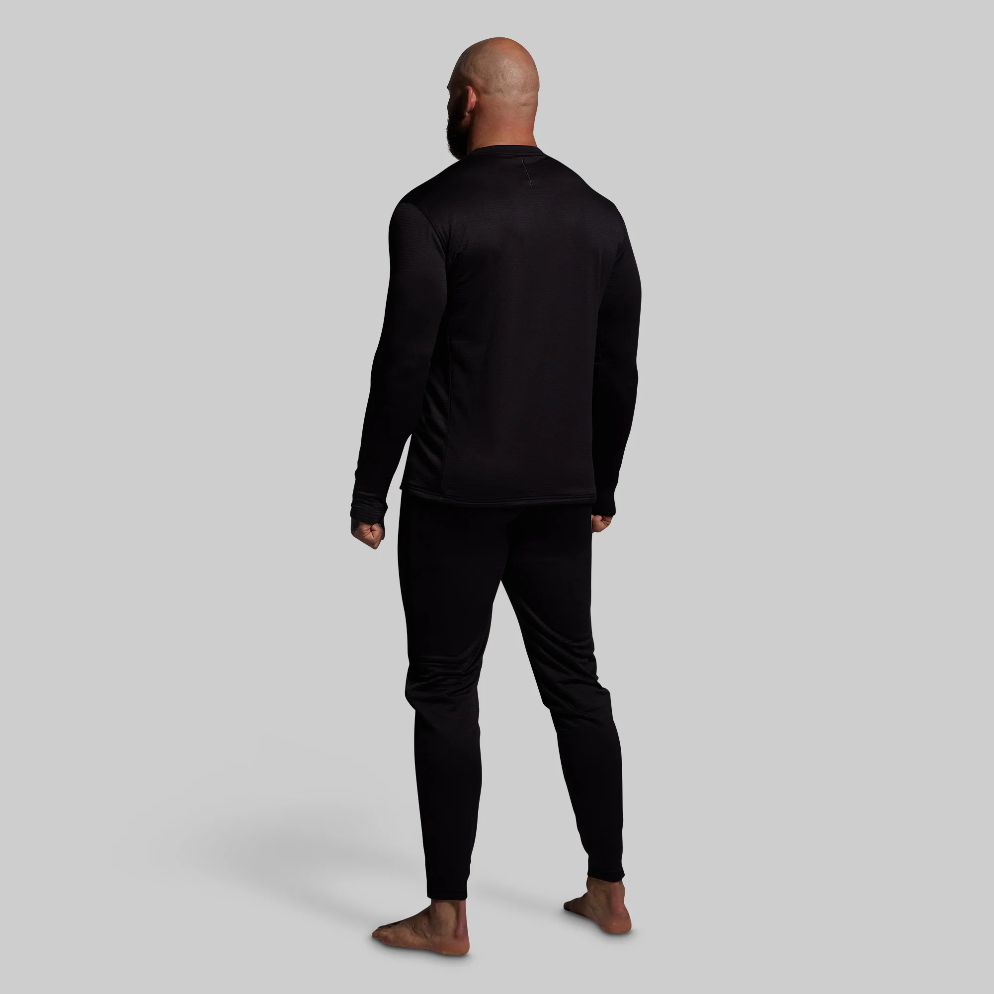 Quiver Grid Fleece Full Zip Thermal Bottom (Black) - Image 11