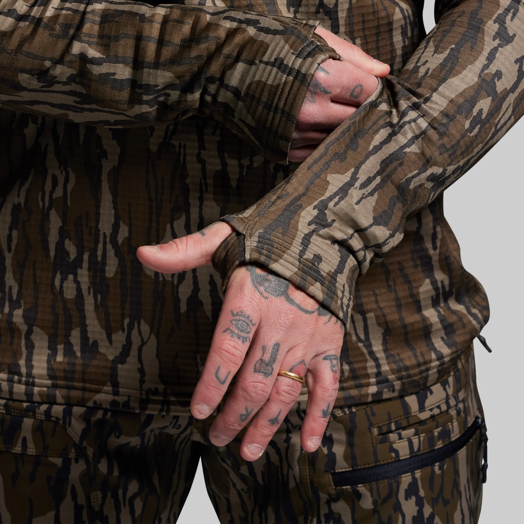 Quiver Grid Fleece Thermal Top (Mossy Oak® Original Bottomland®) - Image 6