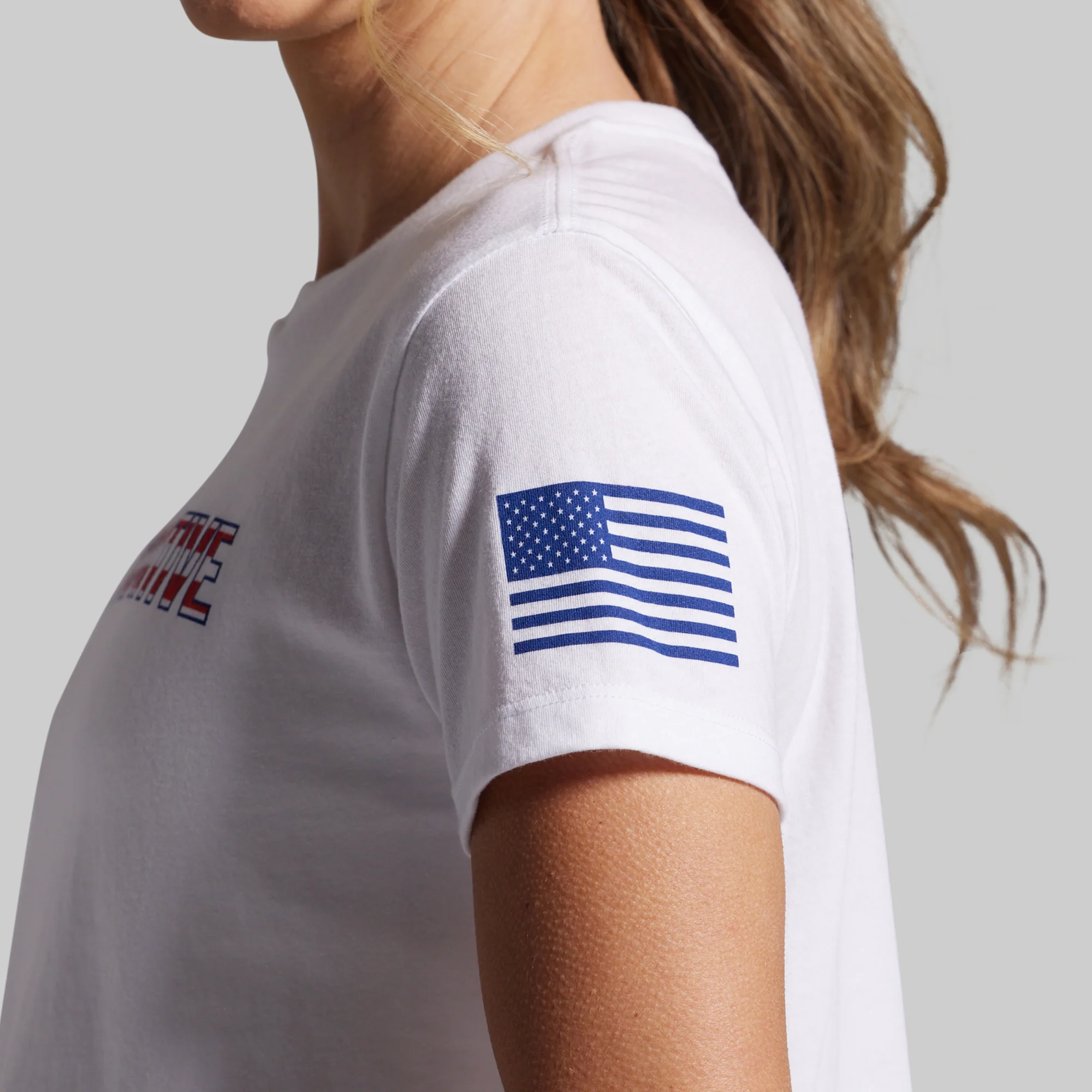 Stars and Stripes Crop Tee (White) - Image 4