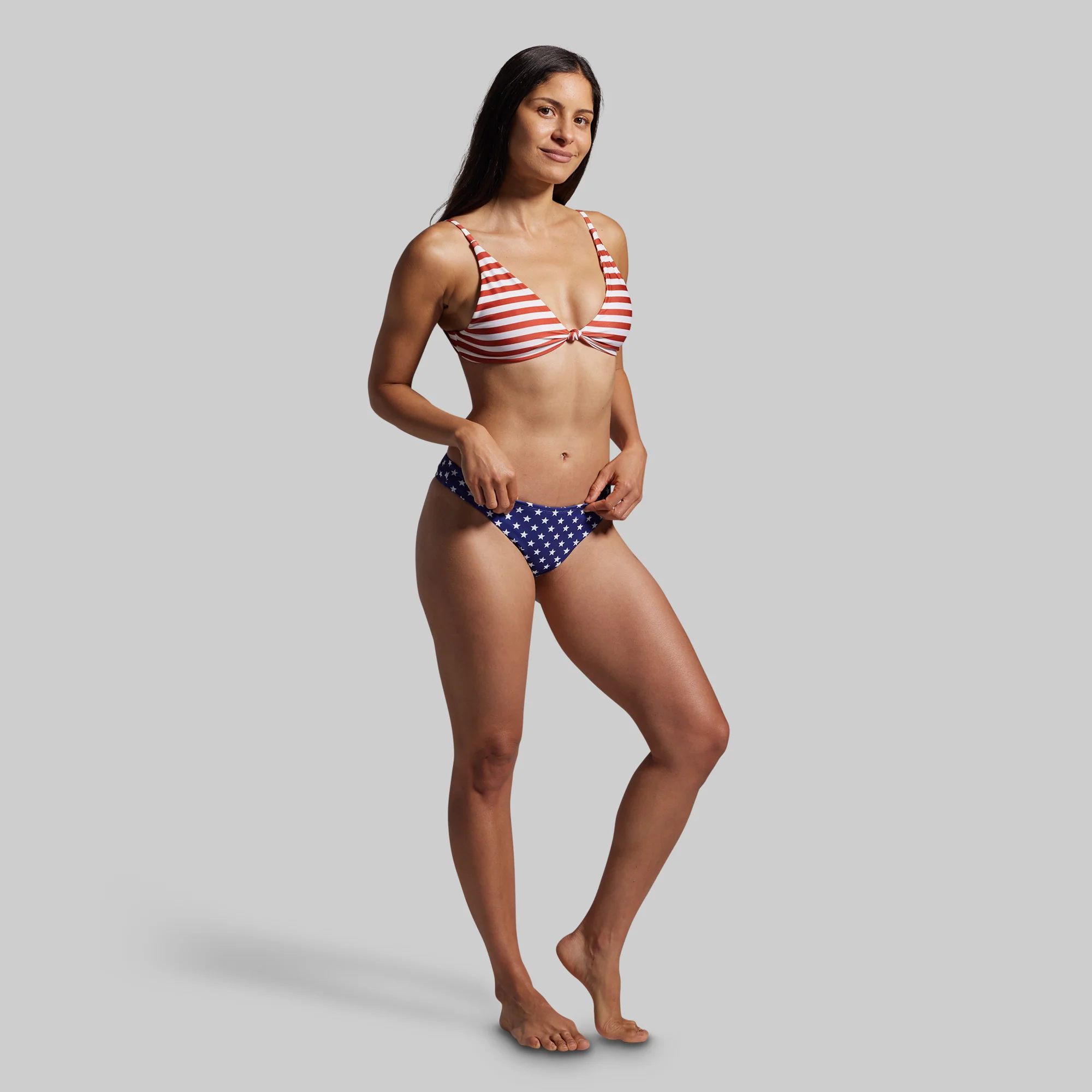 Solstice Bikini Top (Red White Stripe) - Image 7