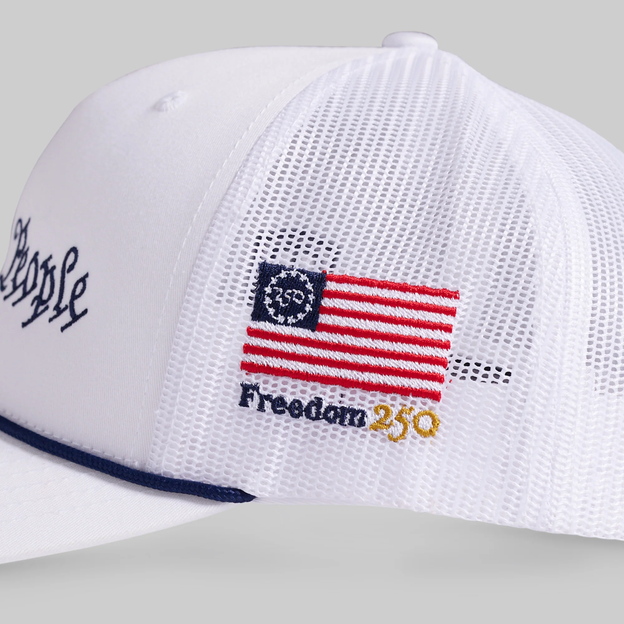 We the People Trucker Hat with Rope (White) - Image 4