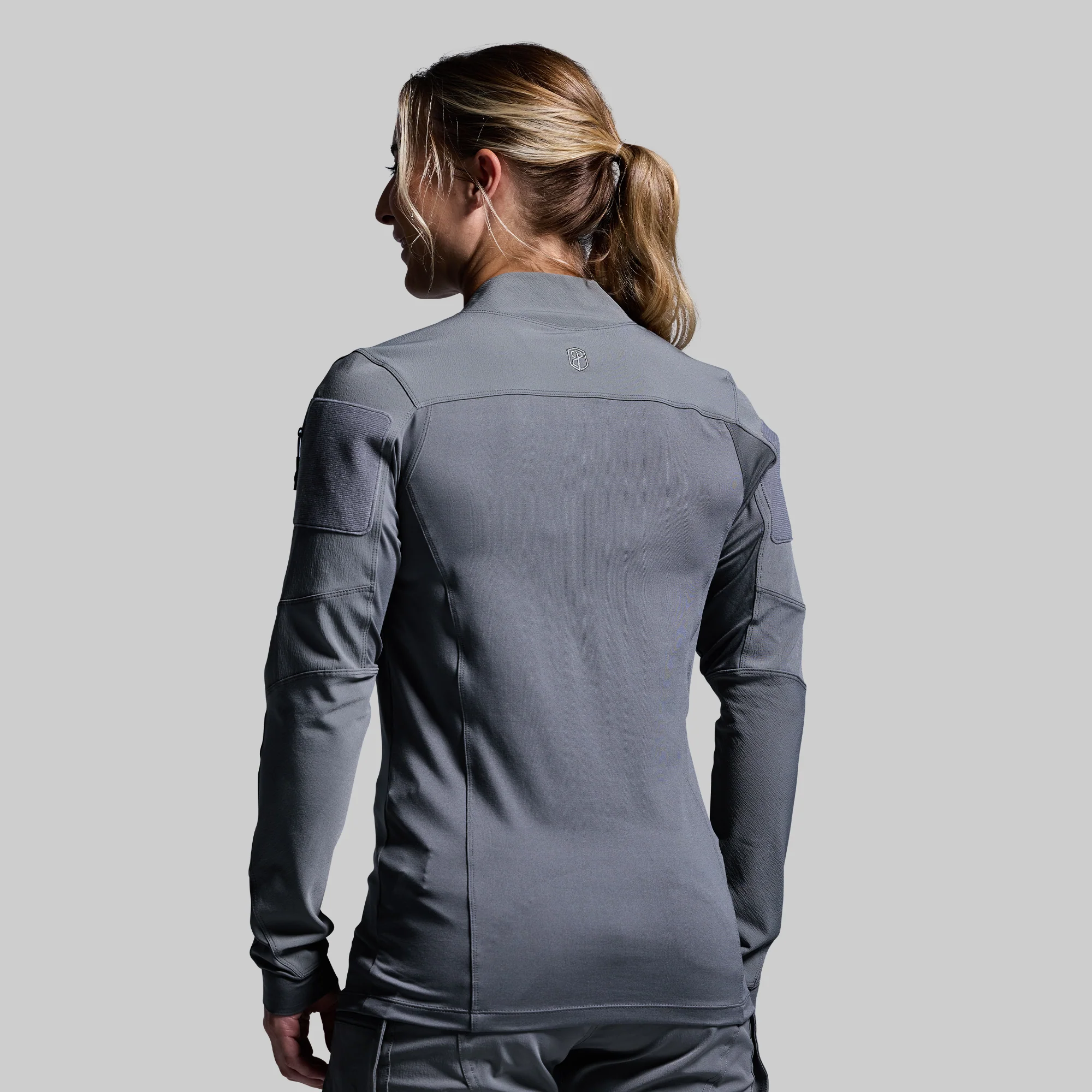 Women's Long Sleeve Op Top (Wolf Grey) - Image 2