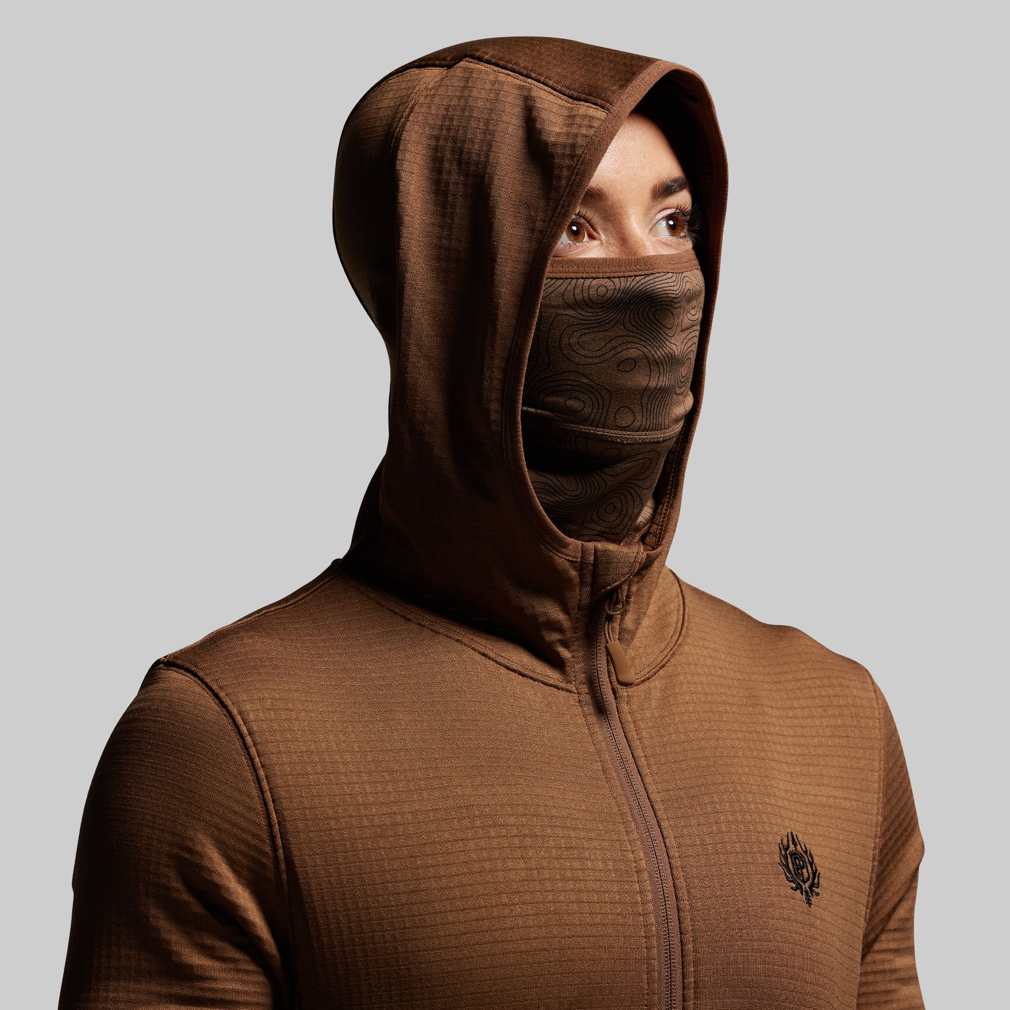 Women's Quiver Full Zip Hoodie 2.0 (Coyote Brown) - Image 7