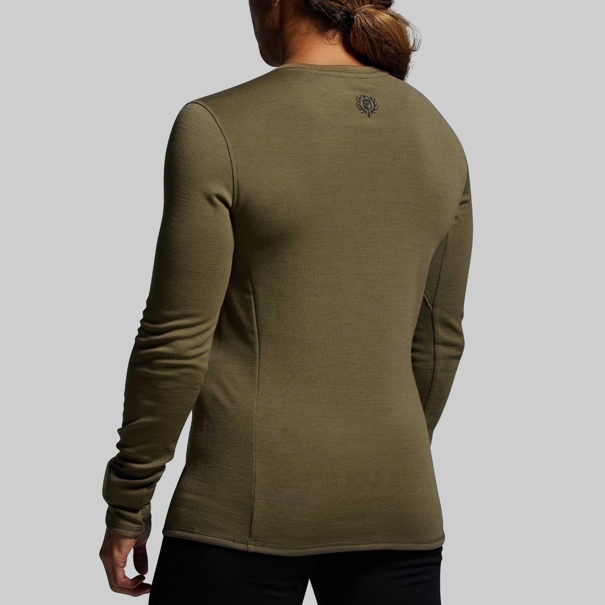 Women's Ridgeline Merino Thermal Top 240 (OD Green) - Image 2
