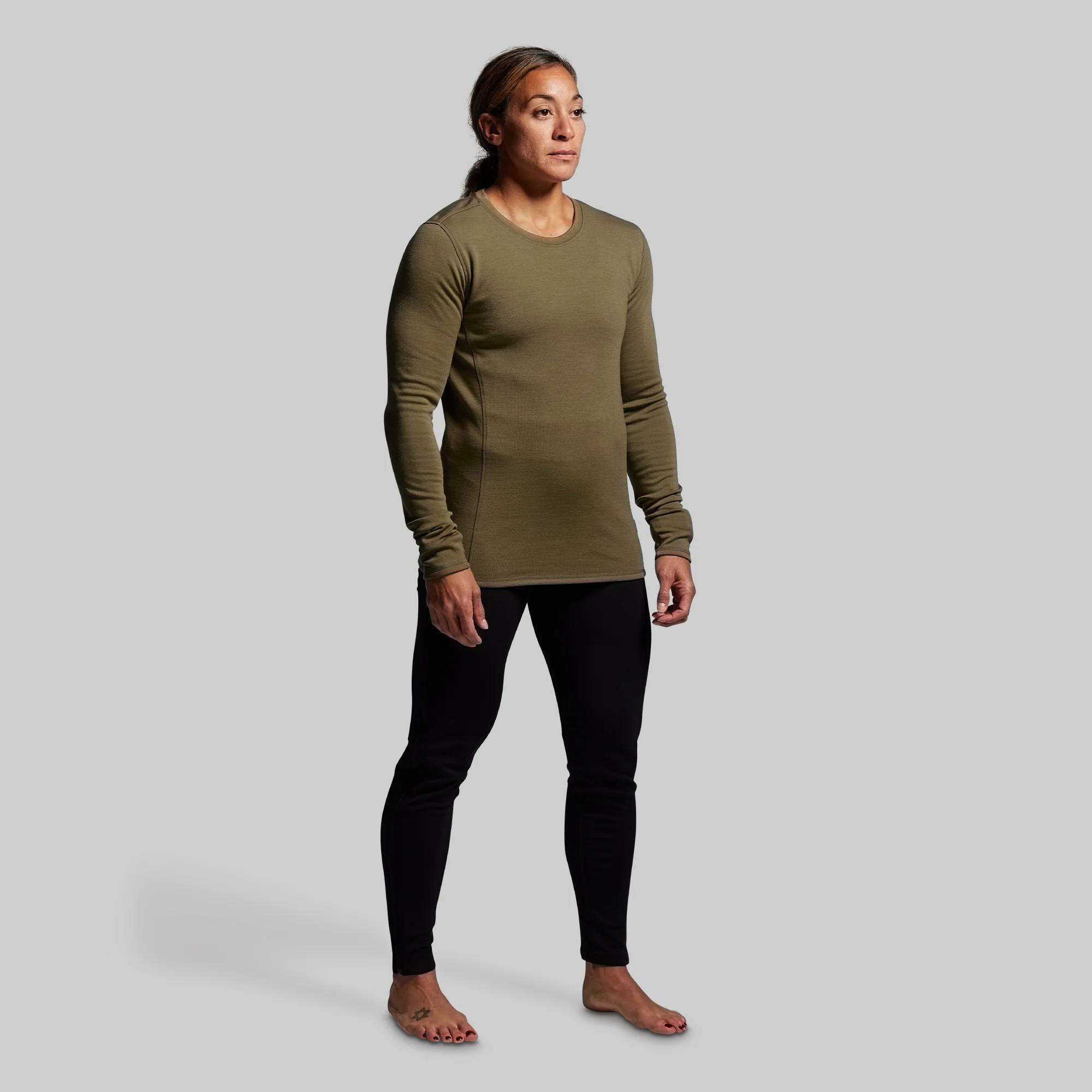 Women's Ridgeline Merino Thermal Top 240 (OD Green) - Image 6